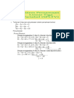 Sistem Persamaan Linear Tiga Variabel