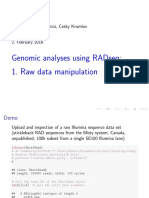 Genomic Analyses Using Radseq: 1. Raw Data Manipulation