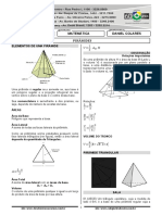 Áreas e volumes de pirâmides e tetraedros regulares