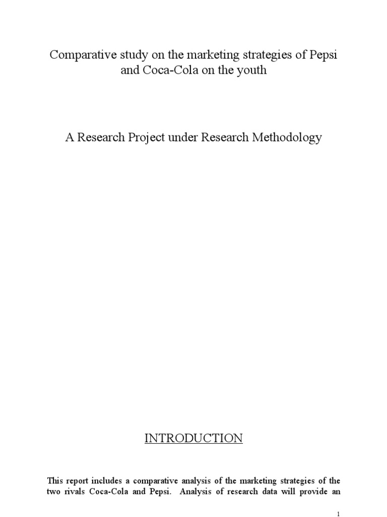 Pepsi vs Coca-Cola: Youth Marketing Analysis | PDF | Pepsi | Coca Cola