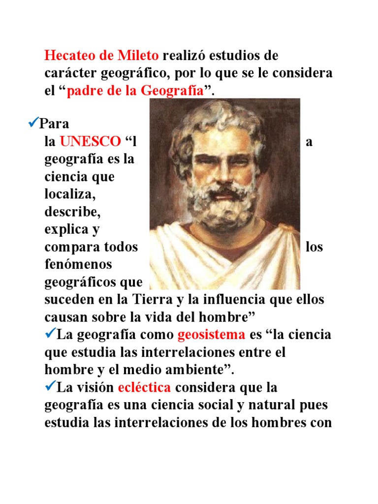 Hecateo de Mileto Historia de La Gografia PDF Geografía Mapa
