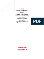 Power Electronics Course Chapter 1 Lecture 1 Overview