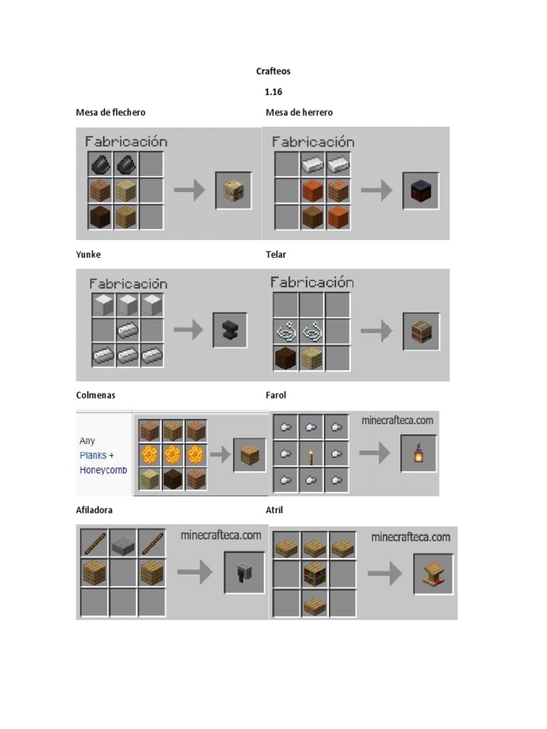 Como Craftear Una Mesa De Crafteo Crafteos | PDF