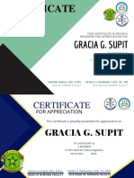 Of Appreciation: Gracia G. Supit