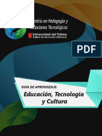Guia de Aprendizaje Educación, Tecnología y Cultura