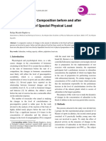 Change of Blood Composition Before and After Implementation of Special Physical Load