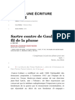 Sartre contre de Gaulle - le fil de la plume 