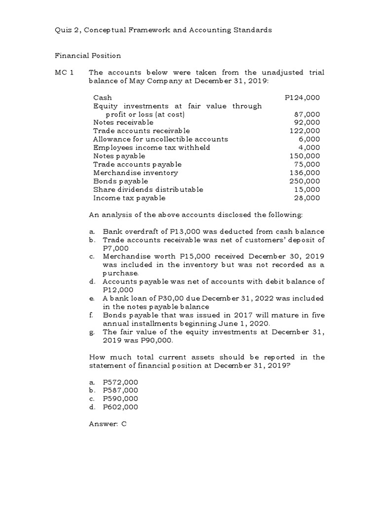 Quiz 2 Answers Solutions PDF Debits And Credits Retained Earnings