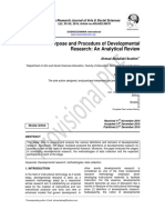 Definition Purpose and Procedure of Developmental Research: An Analytical Review