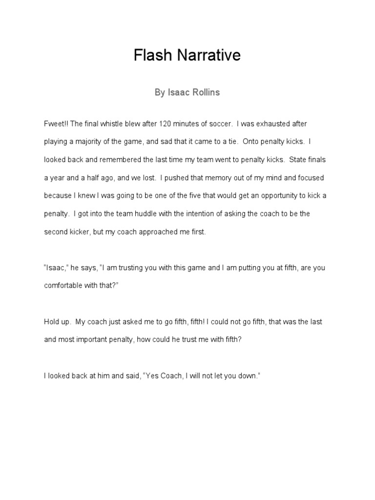 Flash Narrative | PDF | Sports