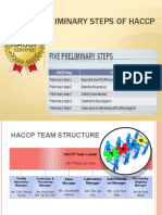 Preliminary HACCP Steps