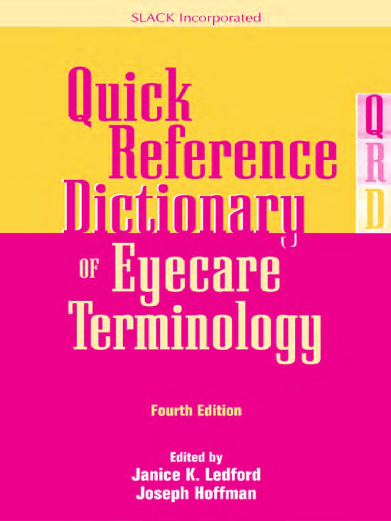 Eye Dictionary PDF PDF Ophthalmology Human Eye
