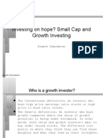 Investing On Hope? Small Cap and Growth Investing: Aswath Damodaran