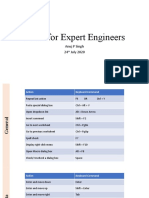 Excel For Expert Engineers: Anuj P Singh 24 July 2020