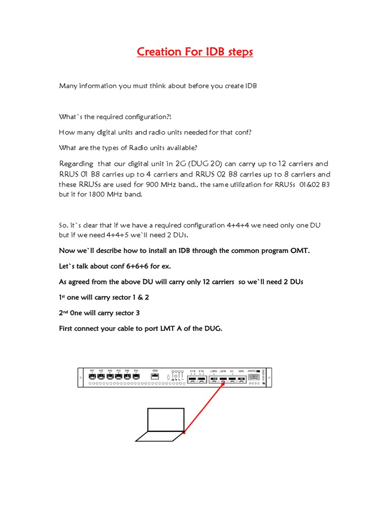 2G OMT Steps To Create IDB PDF PDF Networks Electrical Engineering