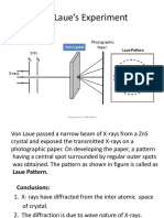 Laue's Pattern and Bragg's Law