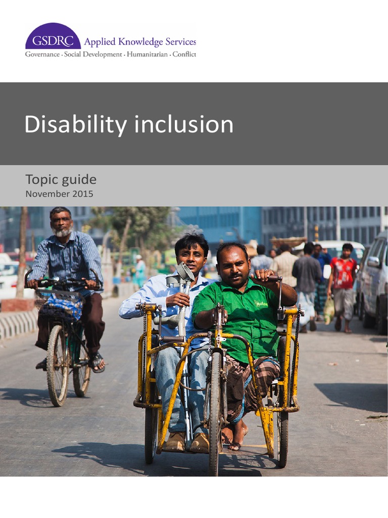 Disability Inclusion: Topic Guide | PDF | Disability | Social Exclusion