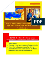NUEVO TESTAMENTO II. EPÍSTOLAS PAULINAS Clase #1 PDF