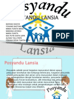 Posyandu Lansia Gerontik