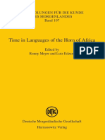 Time in Languages of The Horn of Africa: Abhandlungen Für Die Kunde Des Morgenlandes Band 107