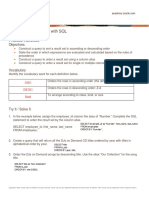 Database Programming With SQL 3-2: Sorting Rows Practice Activities