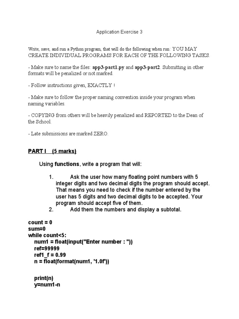 Python Program Exercise: Functions & Input Validation | PDF | Parameter ...