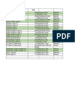 IGCSE Timetable
