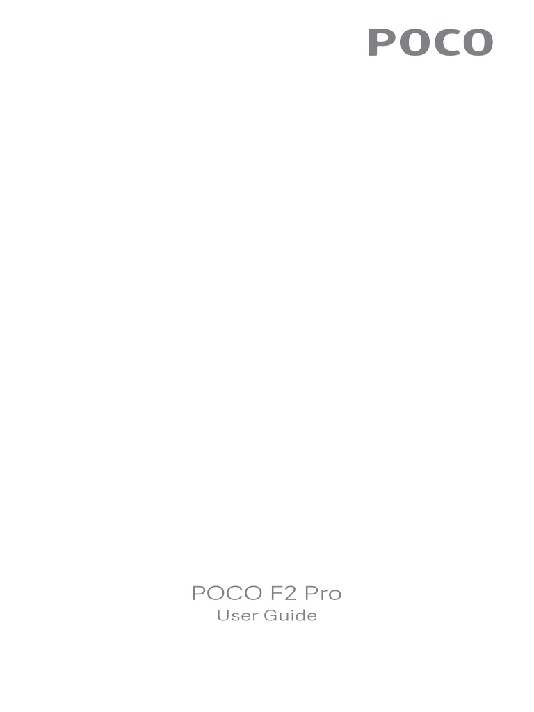 POCO F2 Pro User Guide | PDF | Electromagnetic Interference | Radio
