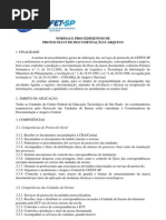 Serviço de protocolo e arquivo