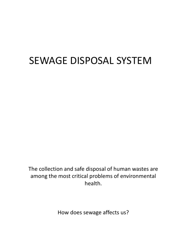 A Comprehensive Guide to Sewage Disposal Systems Types of Septic Tanks
