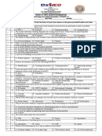 Test I MULTIPLE CHOICE: Write The Letter of Your Best Answer To The Space Provided Beside Each Item Number