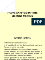 Frame Analysis Byfinite Element