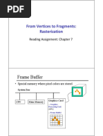 From Vertices To Fragments: Rasterization: Frame Buffer