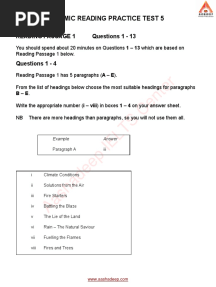 Ieltsfever Academic Reading Practice Test 5 PDF