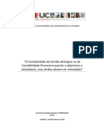 A relação entre a Contabilidade Financeira e a Contabilidade de Gestão