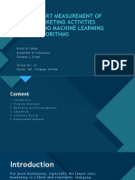 Smart Measurement of Marketing Activities Using Machine Learning