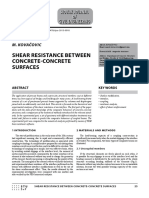 Shear Resistance Between Concrete-Concrete Surfaces: M. Kovačovic