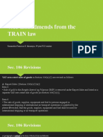 VAT Amendmends From The TRAIN Law