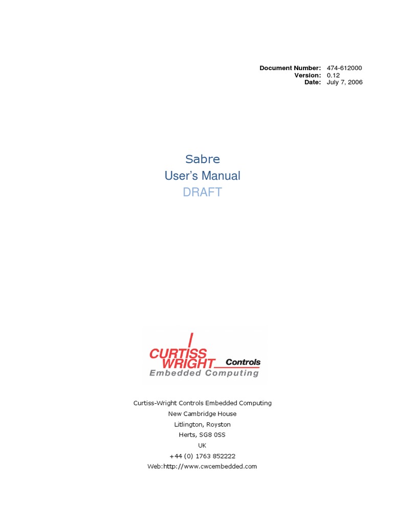 Sabre VME Card User Manual | PDF | Internet Protocols | Booting
