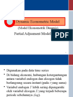 Dynamic Econometric Model Partial Adjusment Model (PAM)