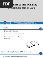 Relationships and Dynamic Method Dispatch in Java: Instructor