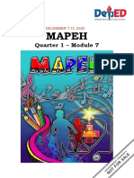 Mapeh: Quarter 1 - Module 7