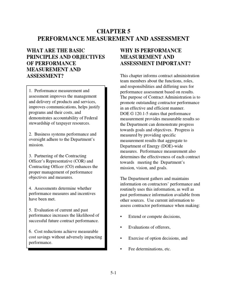 Performance Measurement in Contract Administration | PDF | Government ...