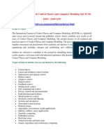 International Journal of Control Theory and Computer Modeling (IJCTCM)