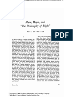 Marx, Hegel, and "The Philosophy of Right"