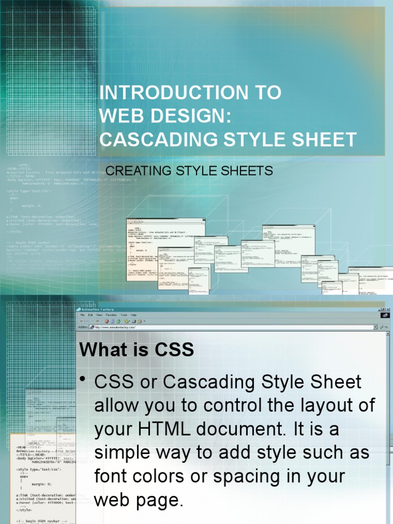 Introduction to CSS in Web Design | PDF | Html Element | Html