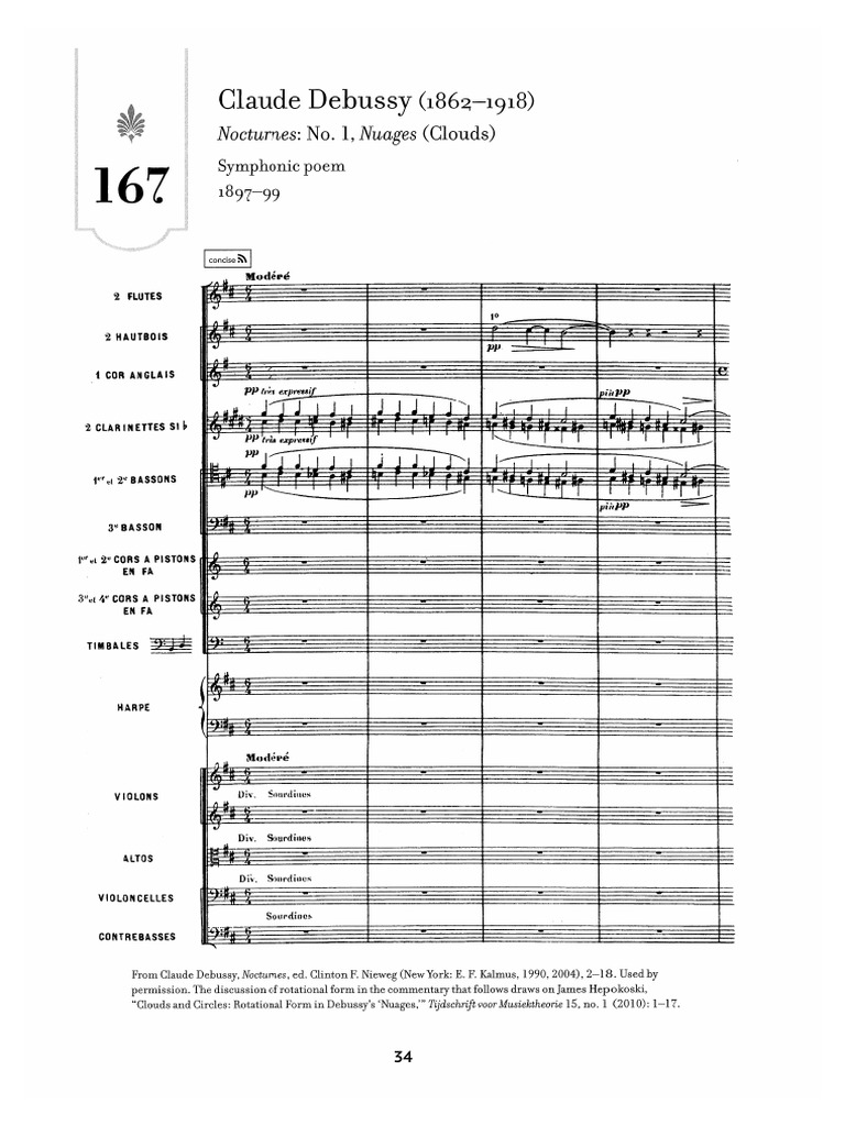 Debussy Score Example PDF | PDF