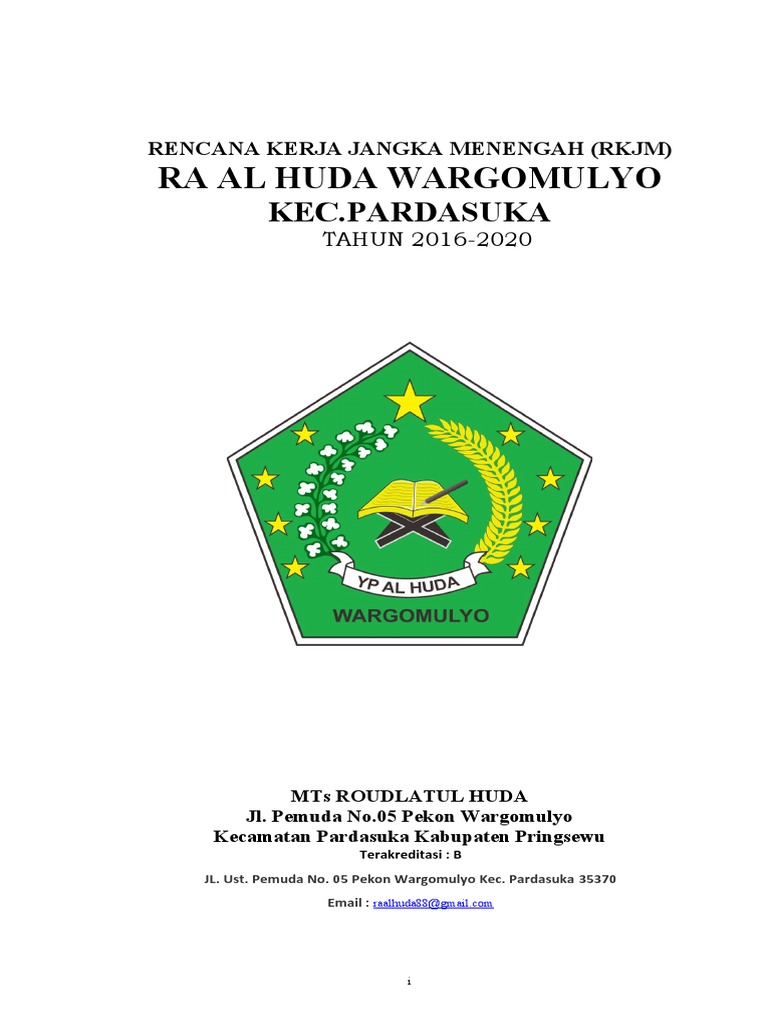 RKJM RA Al Huda Wargomulyo 2016-2020 | PDF