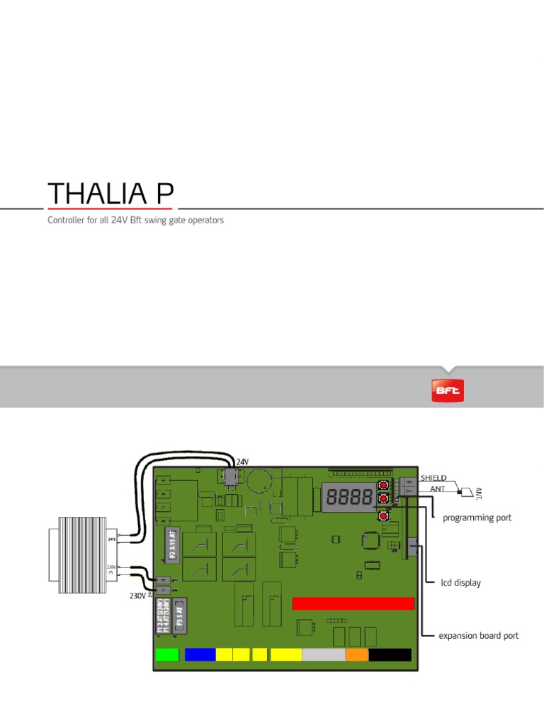 BFT Thalia P Control Panel Guide PDF Menu Electrical — free download