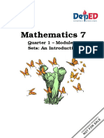 Mathematics 7: Quarter 1 - Module 1: Sets: An Introduction